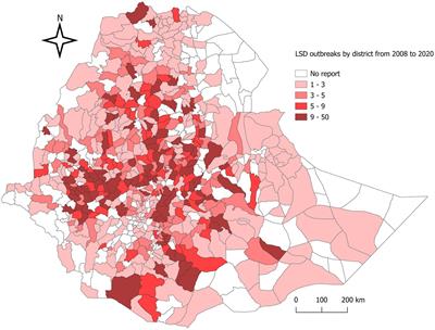 Spatiotemporal analysis and forecasting of lumpy skin disease outbreaks in Ethiopia based on retrospective outbreak reports